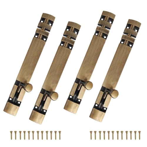 Image of Volo Premium 6 inch Xylo Tower Bolt /Door Latch /kundi /chitakni /Chitkini (Stainless Steel Rod) (Antique Brass Finish) (Size 150mm) (6 inch- 150 mm, 4)