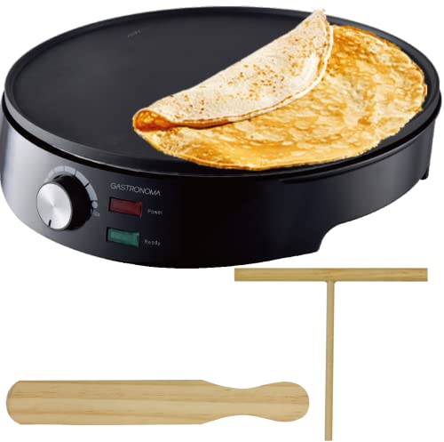 Gastronoma 18310014 Maker Retro Design, für Crepes mit Ø 30 cm, inkl. Teigverteiler & Crêpes-Wender, mit…