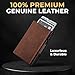 TopMost Genuine Leather Pop Up Wallet for Men, Credit Card Holder, RFID Blocking Ridge Wallets for Men with ID Window, Slim, Minimalist, 5-9 Card Capacity & Cash Slot, Brown