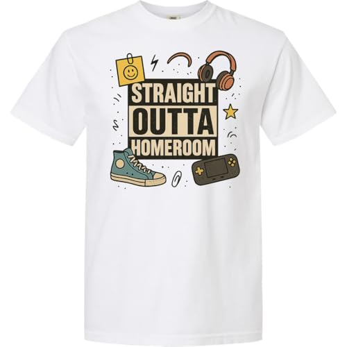 inktastic Straight Outta Homeroom Back to School Adult Premium T-Shirt