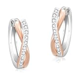 KRKC&CO フープピアス レディース 小さめ 綺麗 シルバー925 金属アレルギー対応 つけっぱなし CZジルコニア キラキラ おしゃれアクセサリー 誕生日プレゼント女性