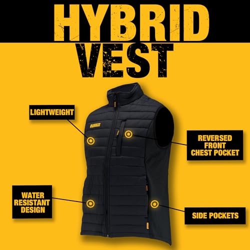DEWALT Men's Hybrid, Polyester with Stretch, Insulated, Regular Fit Work Vest2
