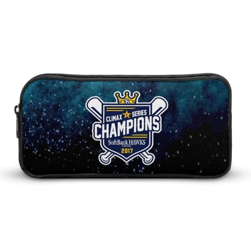 福岡ソフトバンクホークス文具ケース ペンケース 収納グッズ 筆箱 ペンバッグ 筆入れ 多機能 学用品収納 大容量軽量 伸縮性が良く、繰り返し使用可能 傷防止 防汚 掃除が簡単 いろいろな文房具を収納 オフィス小物 コスメバッグとして 男女兼用 携帯便利