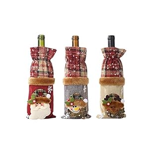 Weihnachten Weinflaschen Taschen Weihnachten Red Wine Taschen Weinzubehör Geschenk Set Wiederverwendbare Wein-Geschenk…