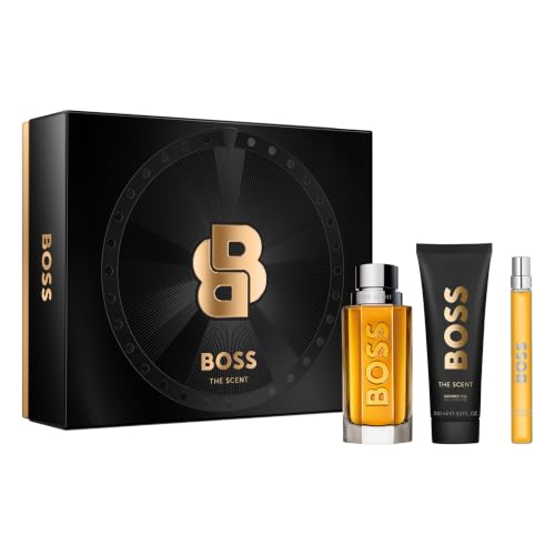Image of BOSS The Scent Eau de Toilette for Men and Shower Gel Trio Gift Set 100ml & 10ml
