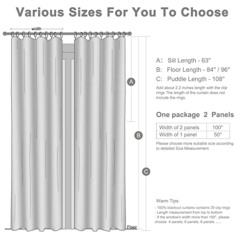 Zeerobee 100% Blackout Curtains For Living Room/Bedroom 2 Panels Set Linen Blackout Curtains 84 Inch Long 2 Panels Burg Room Darkening Curtains Black Out Curtains & Draps, W50 X L84, Greyish Beige #TOP7