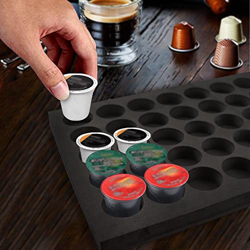 Coffee Pod Holder Compatible With Kcup Keurig Pods Coffee Holder Drawer Organizer Tray For Kitchen Office Home Holds 40 Coffee Pods (16.5” X 11”) #TOP6