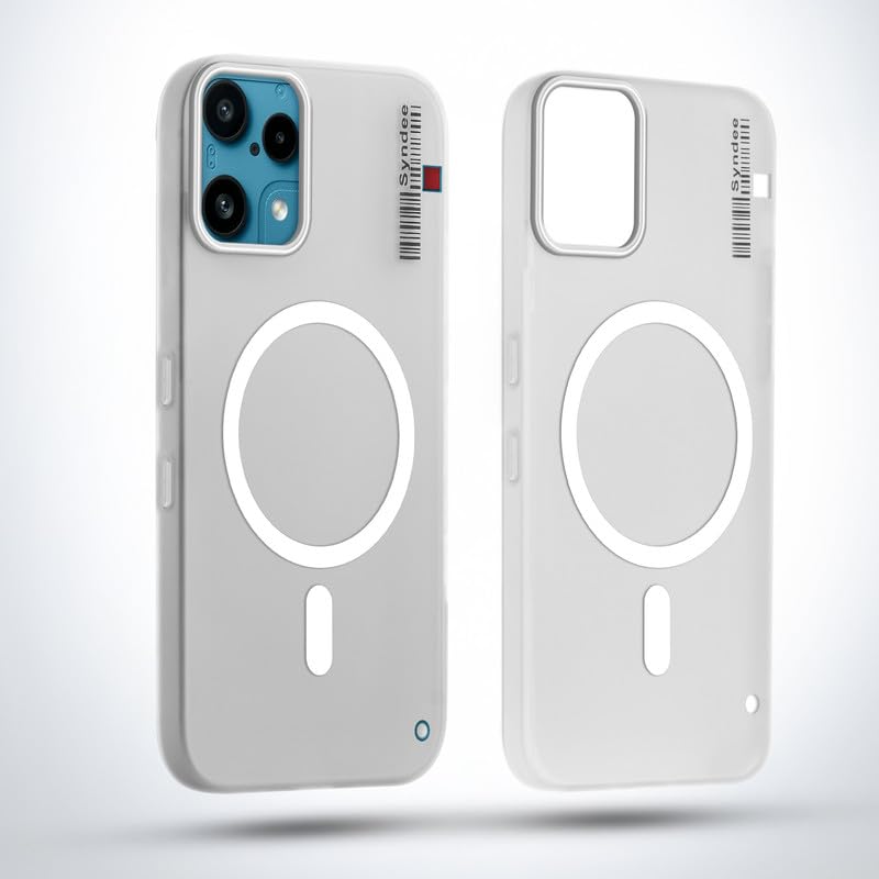 Image of Mr. Case Back Cover for Nothing Phone 3A Lite 5G Elegant Frosted White Translucent Back Only Compatible with Wireless Magnetic Accessories | Anti-Scratch Shockproof Phone Case - White