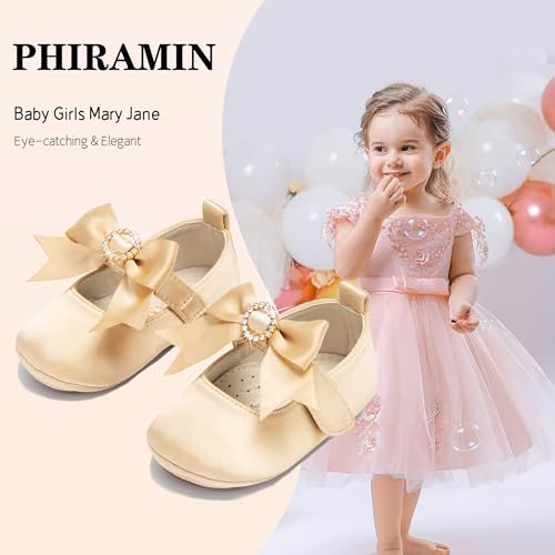Image of PHIRAMIN Toddler Girl Mary Jane Dress Shoes-Little Girl School Uniform Shoes for Wedding Party