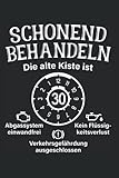 alte plakette von scheibe entfernen  Schonend Behandeln Die Alte Kiste Ist 30: Notizbuch für 30. Geburtstag HU Plakette Dirty Thirties Mann (Liniert, 15 x 23 cm, 120 Linierte Seiten, 6\
