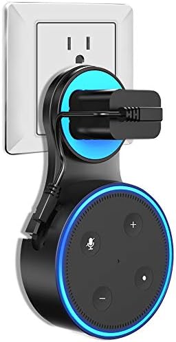 Vanelc Outlet Wall Mount Hanger Stand for 2nd Generation, Wall Mount Space-Saving Solution for Your Smart Home Speakers Without Messy Wires or Screws-Black, 1PCS