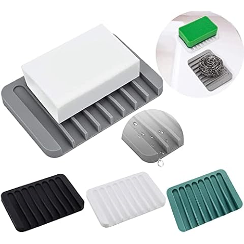BSITSSS 4 Piezas Jabonera Baño Silicona Cover