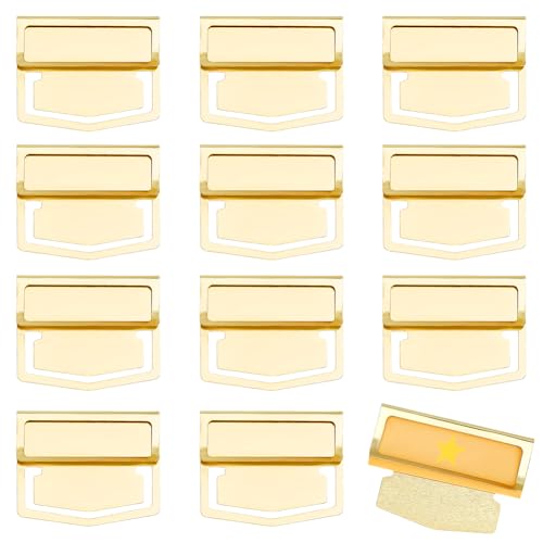 Marque page doré BENECREAT lot de 12 mini clips en acier, cadeaux parfaits pour amateurs d'agenda
