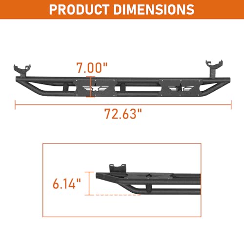 Estribos laterales para Jeep Wrangler JK 2007-2018 miniatura 6