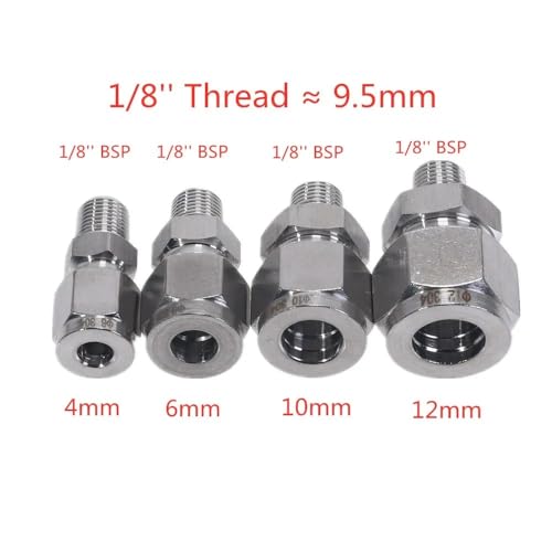 Raccord de conversion droit 12mm mâle 1/4 BSP en acier