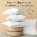 Blumtal Kopfkissen 80x80 cm - Nackenkissen mit anpassbarer Füllung - 100% Mikrofaser & waschbar bis 95 Grad - höhenverstellbares Kissen