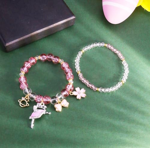 Image of Ballerina Bracelet Dance Recital Bracelet Ballerina Blue Bracelet Cute Ballerina Dance Beaded Bracelet Ballerina Friendship Bracelets Ballerina Party Jewellery