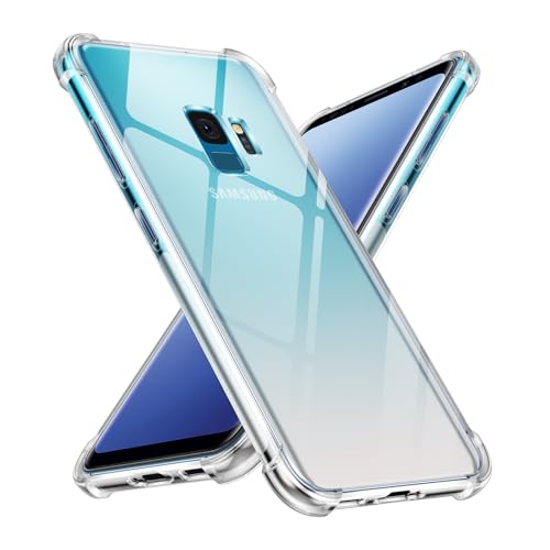 Yxnvixn Clear Case for Samsung Galaxy S9 Case,Advanced Airbag Drop Protection Cover,Anti-Yellowing Anti-Scratch Transparent Soft Shockproof TPU Bumper Phone Case for Samsung S9 5.8 Inch Crystal Clear