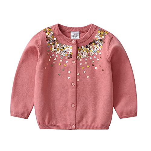 DXTON Mädchen Strickjacke Kinder Lange Ärmel Pullover Winter...