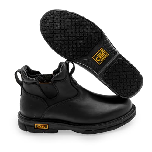 CEBU Botin Max Grip 6" Non-Slip Work Boot – Soft Toe – Lightweight Leather Ankle Boot with Slip-Resistant Sole – Oil & Acid Resistant – Men's Industrial Safety Footwear2
