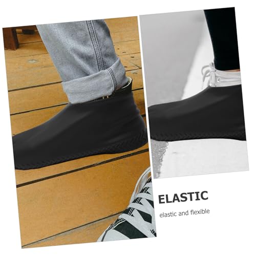 Fundas de silicona para zapatos de lluvia para hombres. Protectores impermeables para botas con suela antideslizante para días lluviosos y viajes miniatura 2