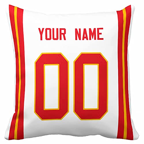 Image of ANTKING Throw Pillow 2 Pack with Custom Name and Number Personalized Gift for Men Women Boys