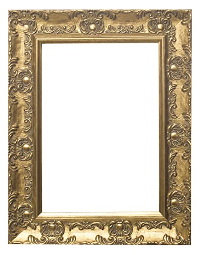 WIDE Ornate Shabby Chic Antique swept Gold/MUSE Picture/Photo/Poster frame Ready to hang - With a High Clarity Styrene Shatterproof Perspex Sheet Gold - A4 - Image 4