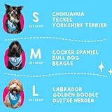 CoolPets Cooling Bandana - Hund Kühlung - Kühlung Halsband - Kühlendes Bandana für Hunden - Einfach zu bedienen - blau - Large