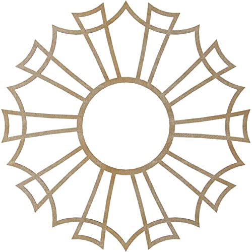 Image of Ekena Millwork 38 inchOD x 13 3 /8 inchID x 3 /8 inchT Augustus Wood Fretwork Pierced Ceiling Medallion, Birch