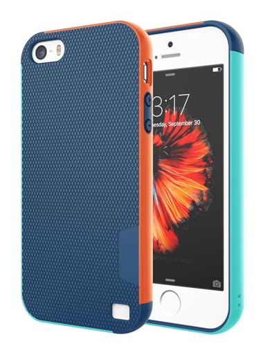 Jeylly Custodia per iPhone 5S, iPhone se custodia, iPhone 5 Custodia, Hybrid impatto robusto morbido TPU & duro PC bumper rigida per iPhone 5/5S/se Scarpette a strappo Voltaic 3 Velcro Fade - Bambini