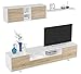 Miroytengo Conjunto Salon Comedor Estilo Moderno Mueble Modular Television Mesa Centro elevable...