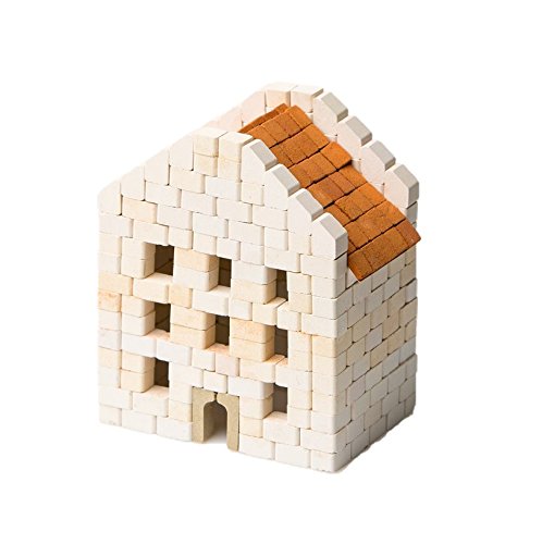 Wise Elk Toy House construction set, real ceramic bricks, gypsum reusable building kit, 430 pcs, educational toy, architecture model kit