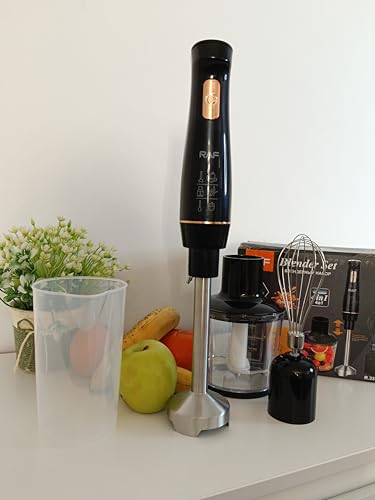 Batidora de mano 800W con cuchillas de acero inoxidable y picadora 2