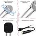 2PCS Mini Microphone for iPhone iPad Small ASMR Tiny Microphone for Voice Video Recording Singing, Vlogging, YouTube Two Mics Silver and Black