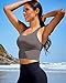 XUNYU Sports Bras for Women High Support Longline Workout Tank Tops Built in Bra Padded Strappy Yoga Crop Top Cross Gym