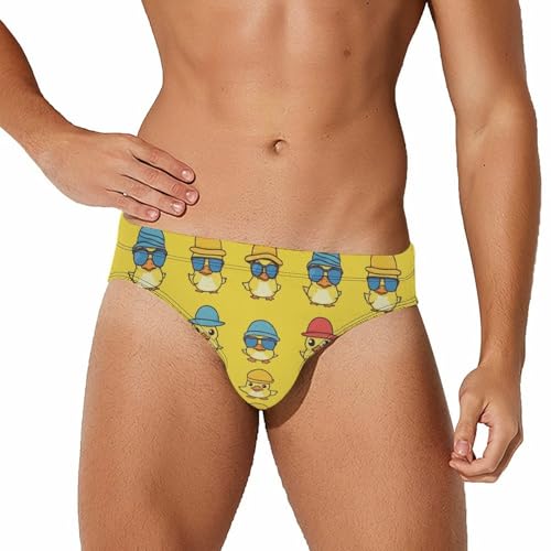 Cute Funny Ducks Men's Swim Brief Sexy Bikini Swimwear Swimsuit Trunks Bathing Suits