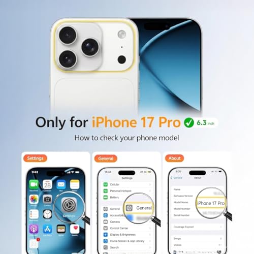 Image of Fashionury 3D Raised Transparent Crystal Clear Back Cover for iPhone 17 Pro | Shockproof Design | Anti-Slip Grip | Camera Protection | 360 Degree Protection Mobile Case