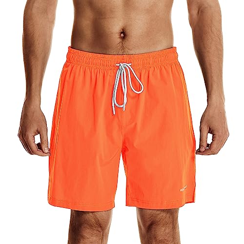 Image of HODOSPORTS Mens Swim Trunks 7 inch Quick-Dry Swim Shorts with Mesh Lining and Pockets