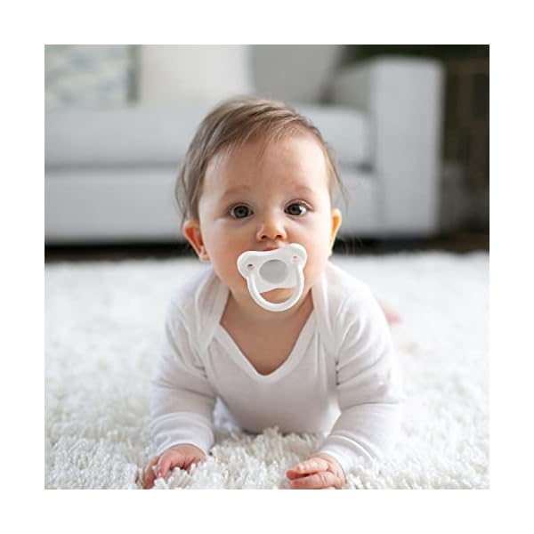 Dr. Brown's HappyPaci Schnuller aus 100 % Silikon, 0–6 m, BPA-frei, Weiß, Blau, Hellblau, 3er-Pack – Bild 10
