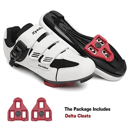 Image of Unisex Cycling Shoes Compatible with Peloton Bike Shoes Indoor Clip in Peleton Road Bike Riding Racing Biking Shoes with Delta Cleats for Mens Womens Indoor Outdoor Bike Pedal