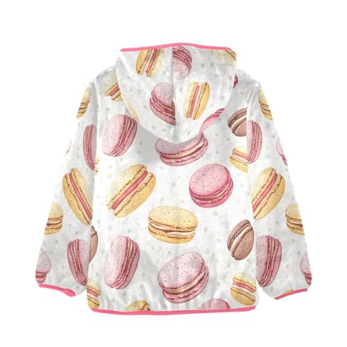 Cute Macaron Girls Fleece Jacket Girls Fall Jacket Girl Coats Zip Up Hoodie Children Sherpa Warm Outerwear 2-10T2