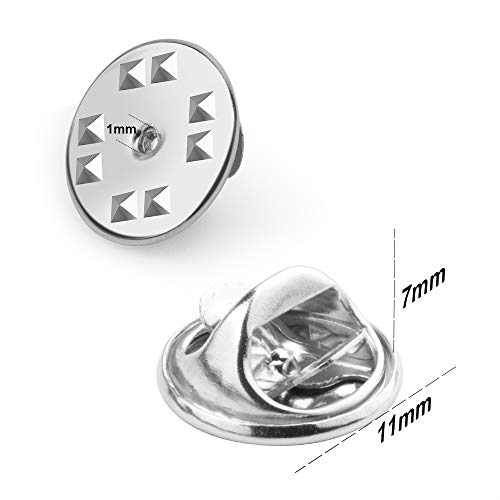 50Pcs Metal Pin Backs, Pin Keepers Locking Clasp For Badge Insignia Pin Backs Replacement (Silver) #TOP1