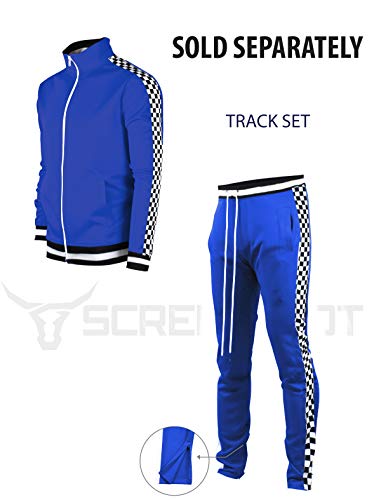 Image of SCREENSHOT-TRACK JACKET Mens Urban Hip Hop Premium Track Jacket - Slim Fit Side Taping Sportswear Urbanwear Streetwear Top