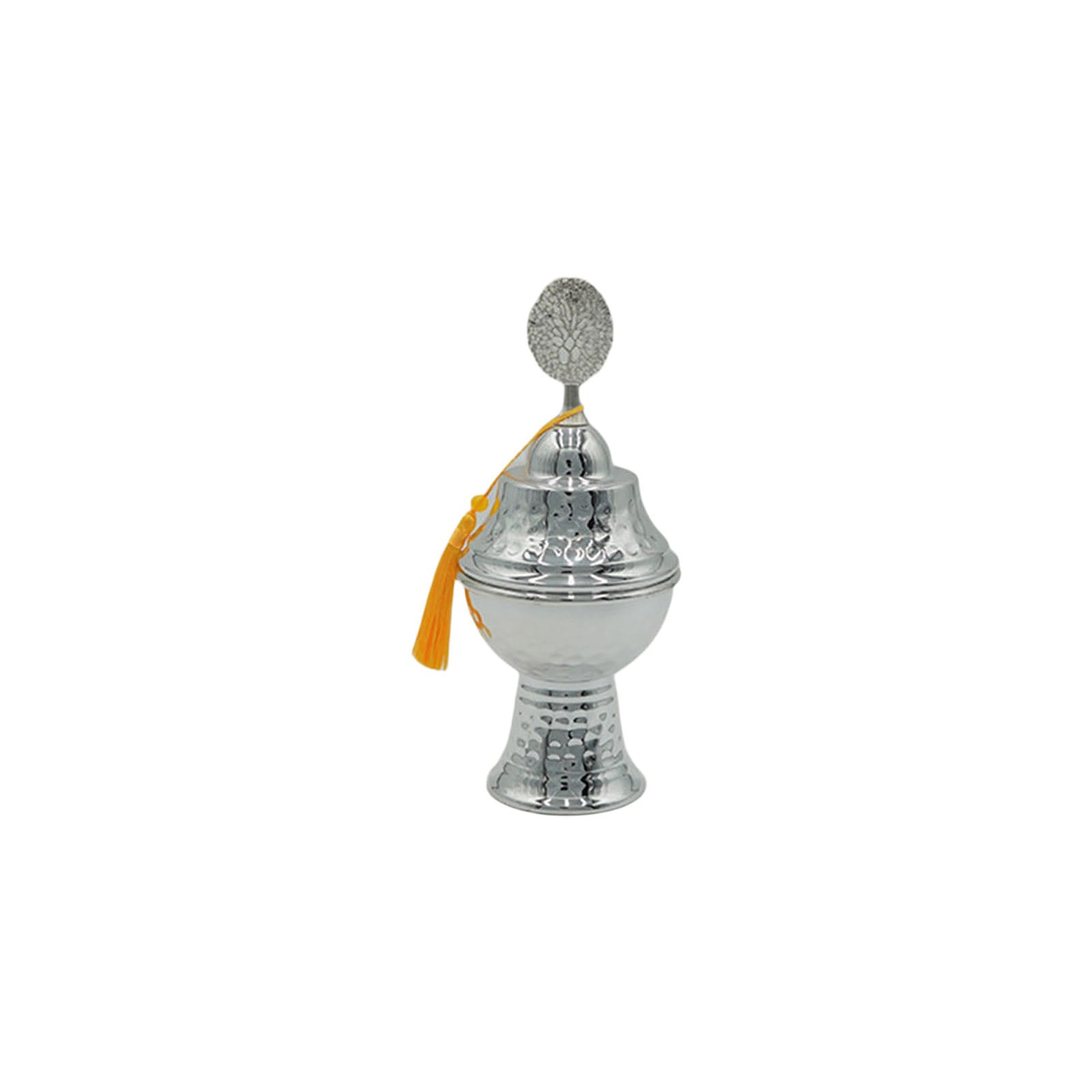 JSGHGDF Decorative Bowl Premium Handcrafted Metal Candy Container with Intricate Florals Engraving for Living Room Decoration Decorative Candy Container