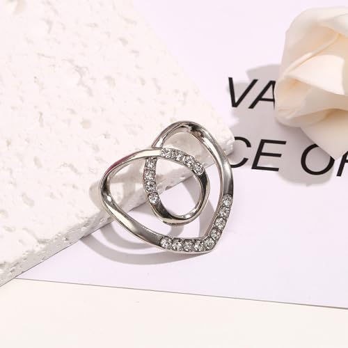 Image of 2 Pcs Scarf Ring Clips for Women Metal Shirt Tightener Cinch Buckle for Silk Scarf Shawl Blouse Sweater T Shirt Clothing Accessories
