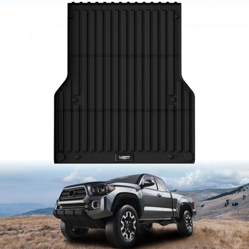 LASFIT Bed Mat for Toyota 2005-2023 Tacoma (5FT 61.3 Bed) Truck Bed 5ft All Weather TPE Car Bed Liner for Toyota Tacoma 2023 2022-2005 Accessories Truck Mat &Cargo Liner (Not Fit Drop-in Liners)