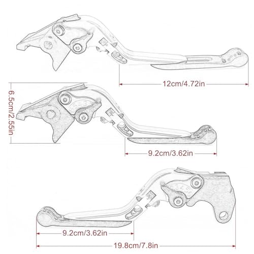 Palancas de freno ajustables CNC para C650GT 2011-2022 2