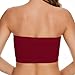 3 Pcs Strapless Bras for Women Large Bust Invisible T-Shirt Bra Non-slip Wireless Push-Up All-Day Comfort Support Bra Wine