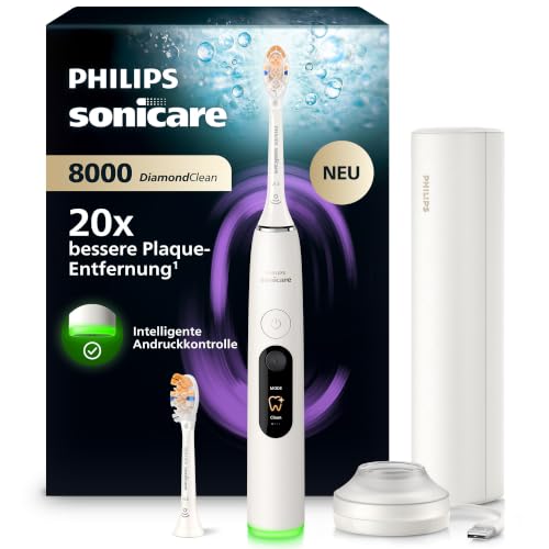 Philips Sonicare Next-Generation DiamondClean 8000 Elektrische Zahnbürste – mit Andruckkontrolle und Feedback, 15 Einstellungen… – Ansicht 1