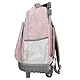 Depesche 13317 TOPModel My BFF - Schulrucksack Trolley in Rosa und Grau, mit Model Motiv und Glitzer, Schultasche mit Teleskopgriff und Rollen